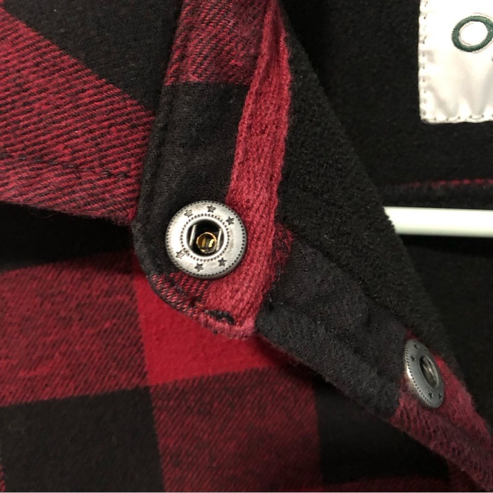Orvis Fleece Lined Flannel Red and Black Shirt Jacket Women's Sz Small - Picture 4 of 9